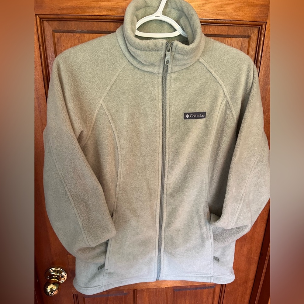 Columbia Benton Springs Full Zip Fleece Jacket Sage Green Women’s M
